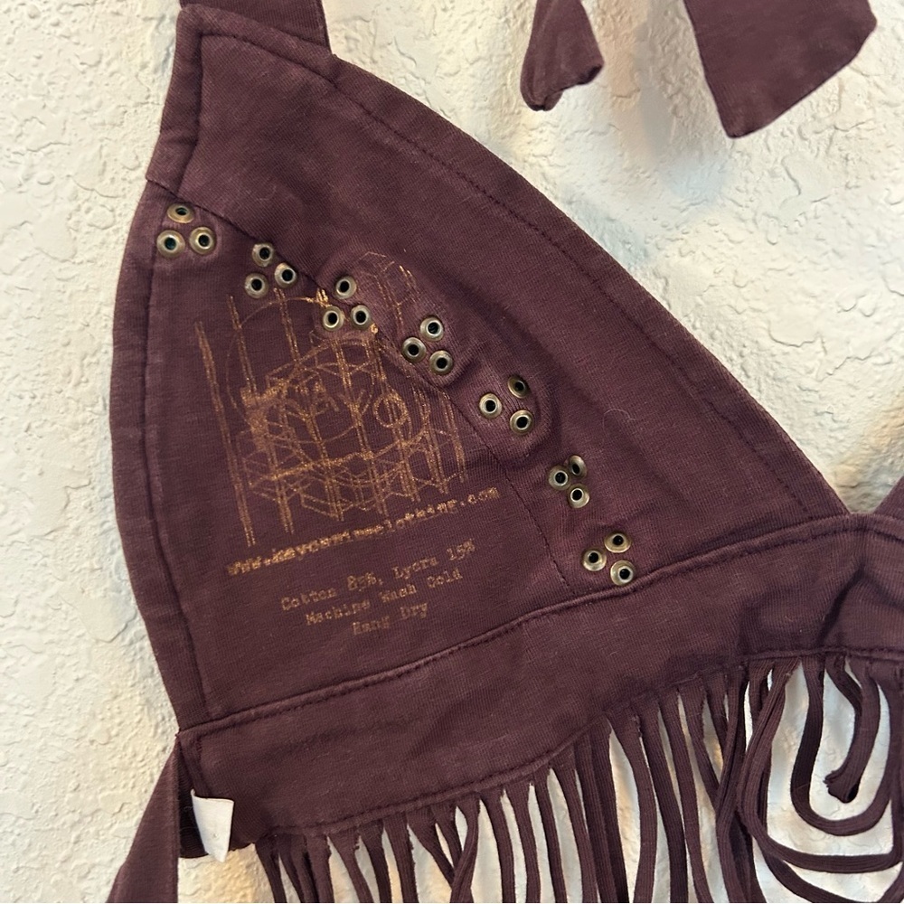 KayoAnimeClothing Xavi String Studs Bra maroon small - Picture 7 of 10